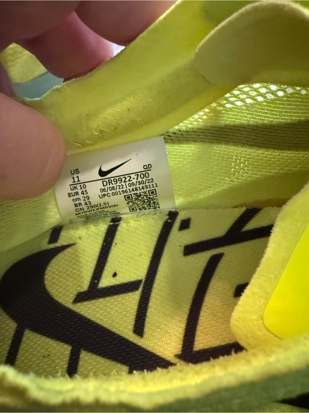 Nike ZoomX Dragonfly ‘Volt Mint Foam’ Track & Field Spikes Black Swoosh Sz 11 - Picture 7 of 15